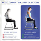 ComfySure Seat Cushion Extra Large - Firm Memory Foam Chair Pad for Recliner, Wheelchair, Office Chair, Stadium, Bleacher, Car, Floor, Patio Furniture, Bariatric Overweight Users 19”x17”x3”