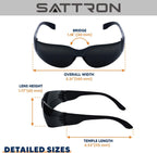24 Pack of Tinted Safety Glasses (Protective Safety Sunglasses) Ploycarbonate Dark Smoke Lenses for UV Protection, Scratch & Impact Resistant, Perfect for Construction, Outdoor Work, Shooting and More