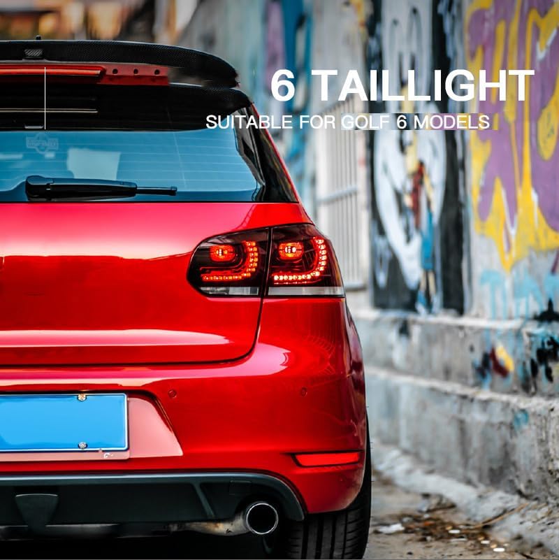 OQHAIR Dynamic Tail Light Assembly tail light modification Car Led Tail Light Assembly Sequential Turning Signal Waterproof IP67 For VW For Golf Mk6 2008-2013