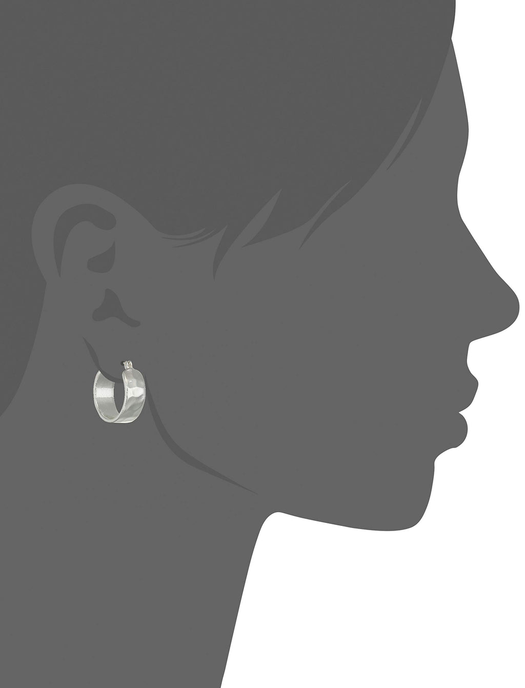 Nine West Small Hoop Silver Earrings for Women - 0.78in Click-Top Hoops in Silver Tone Finish - Lightweight Zinc & Brass Jewelry for Everyday Wear, Work & Casual Style
