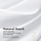 Dynamene Waffle Shower Curtain 256 GSM Heavy Duty Fabric 72"x72" White