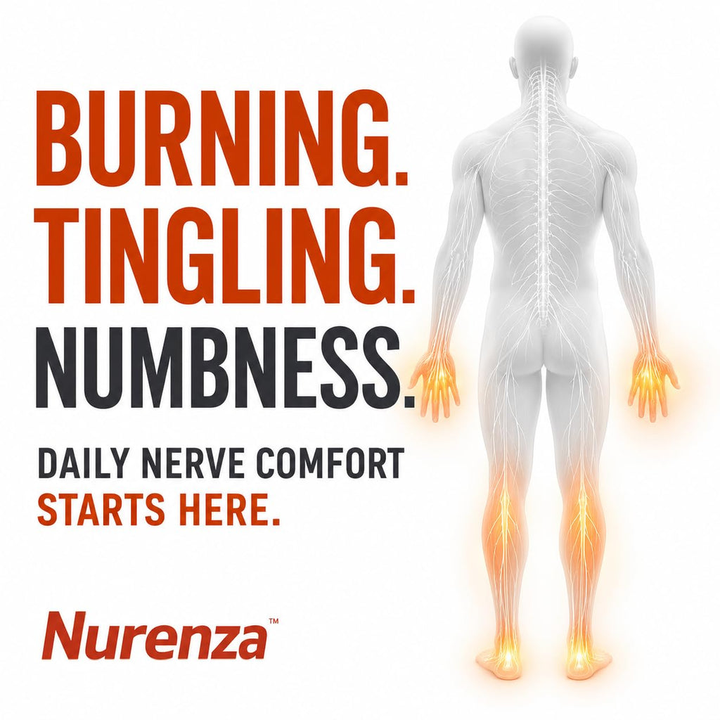 Vita Sciences Nurenza Neuropathy Supplement for Nerve Health and Fast Repair. Natural R-ALA Form 40x Strength with Vitamins and Antioxidants to Renew and Revitalize Feet, Hands, Legs, and Toes. 60 Ct.