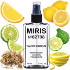 MIRIS No. 62708, Inspired by Vetiver Lemon Bergamot, Long-Lasting Unisex Eau de Parfum for Women & Men, Spray 3.4 Fl Oz / 100 ml