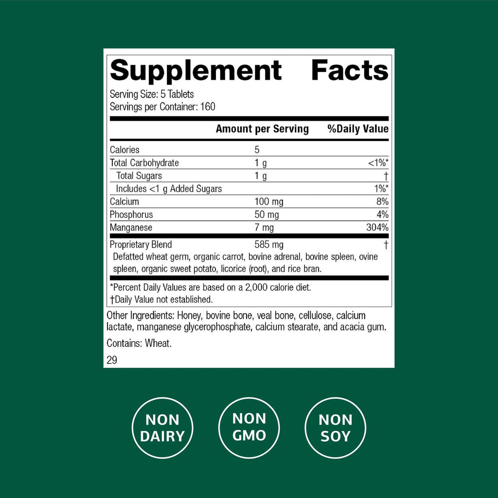 Standard Process Bio-Dent Skeletal Health Dietary Supplement - Teeth & Bone Function Support - Skeletal & Collagen Supplement - 800 Tablets