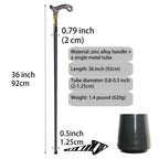 YIVIYAR Walking Cane for Men & Women & Seniors - 36.5 Inch Heavy Duty 500+ lbs Capacity, Ergonomic Handle, Decorative & Ornate Design, Gothic & Goth Elegant Matte Black & Gold Artistry, Metal Cane