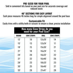 Freetime Fun 46" 23 PCS Peel and Stick Pool Cove for 27' Round Above Ground Pool - Dense Closed Cell Foam Peel and Stick Above Ground Pool Cove with Adhesive Back for Pool Liner Protection