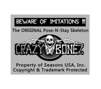 Crazy Bonez Original Pose-N-Stay Halloween Skeleton, 5 FT – Life-Size