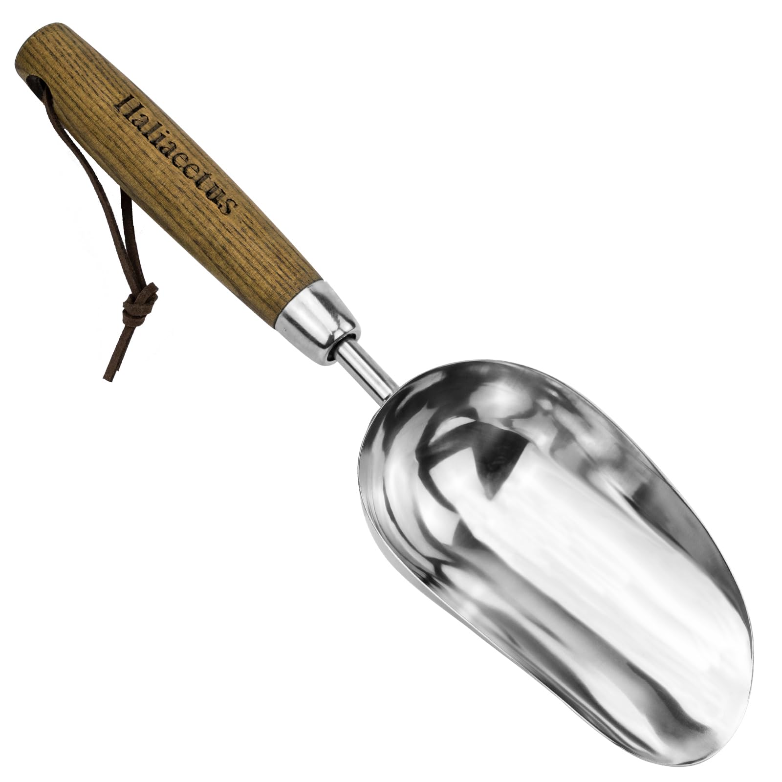 Haliaeetus Potting Soil Scoop, Bend Proof Stainless Steel Gardening Scoop