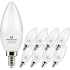 hansang 8 Pack E12 Candelabra LED Light Bulbs 4000K Natural Daylight, Small Base Type B Light Bulb for Chandelier, 6W 60Watt Equivalent, B11 Ceiling Fan Light Bulbs, 600LM, Non-dimmable