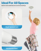 Sunco BR40 LED Light Bulbs, Indoor Flood Lights, Recessed Can Light Bulb, 1400 LM, 17W (100W Equivalent), 3000K Soft White, Dimmable, E26 Base, for Home, Bedroom, Kitchen UL 4 Pack