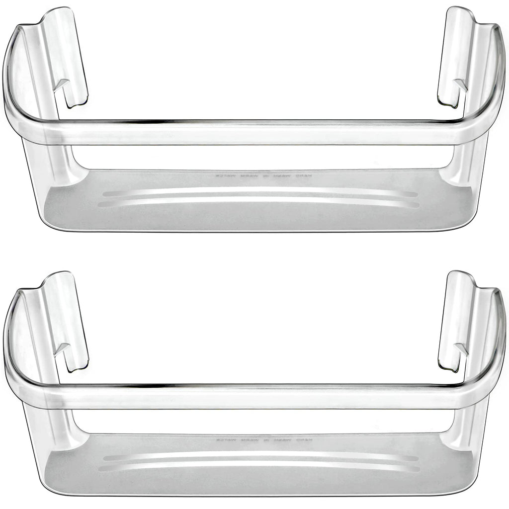 240323002 Refrigerator Door Bin Shelf Compatible with Frigidaire or Electrolux, Bottom 2 Shelves on Refrigerator Side, Clear, Double Unit, Replaces PS429725, AP2115742