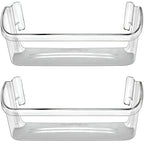 240323002 Refrigerator Door Bin Shelf Compatible with Frigidaire or Electrolux, Bottom 2 Shelves on Refrigerator Side, Clear, Double Unit, Replaces PS429725, AP2115742