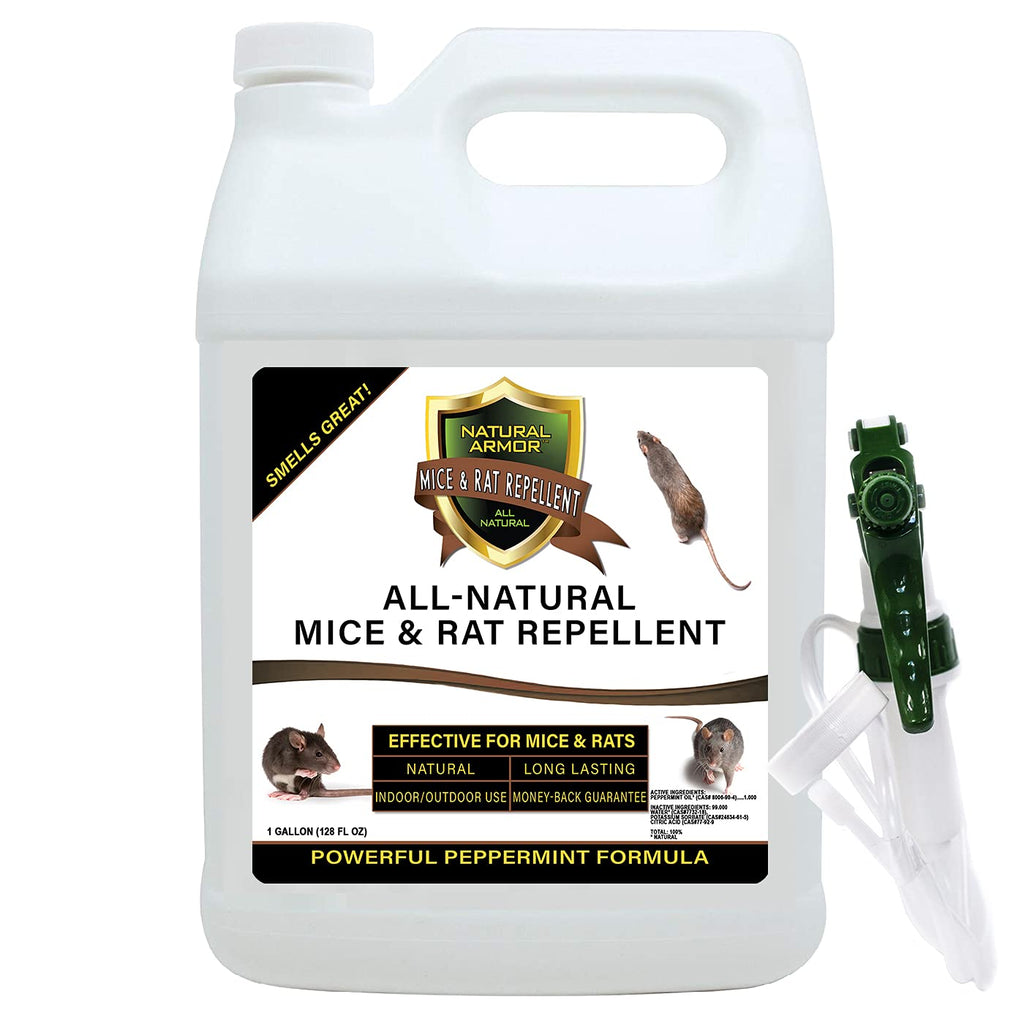 Mice & Rat Repellent. Peppermint Repellent for Mice/Mouse, Rats & Rodents. Natural Spray for Indoor & Outdoor Use. 128 OZ Gallon Trigger Sprayer Ready to Use
