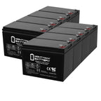 Mighty Max Battery ML7-12, 12 Volt 7.2 AH SLA F1 Terminal Battery, Brand Product, Black (Pack of 8)