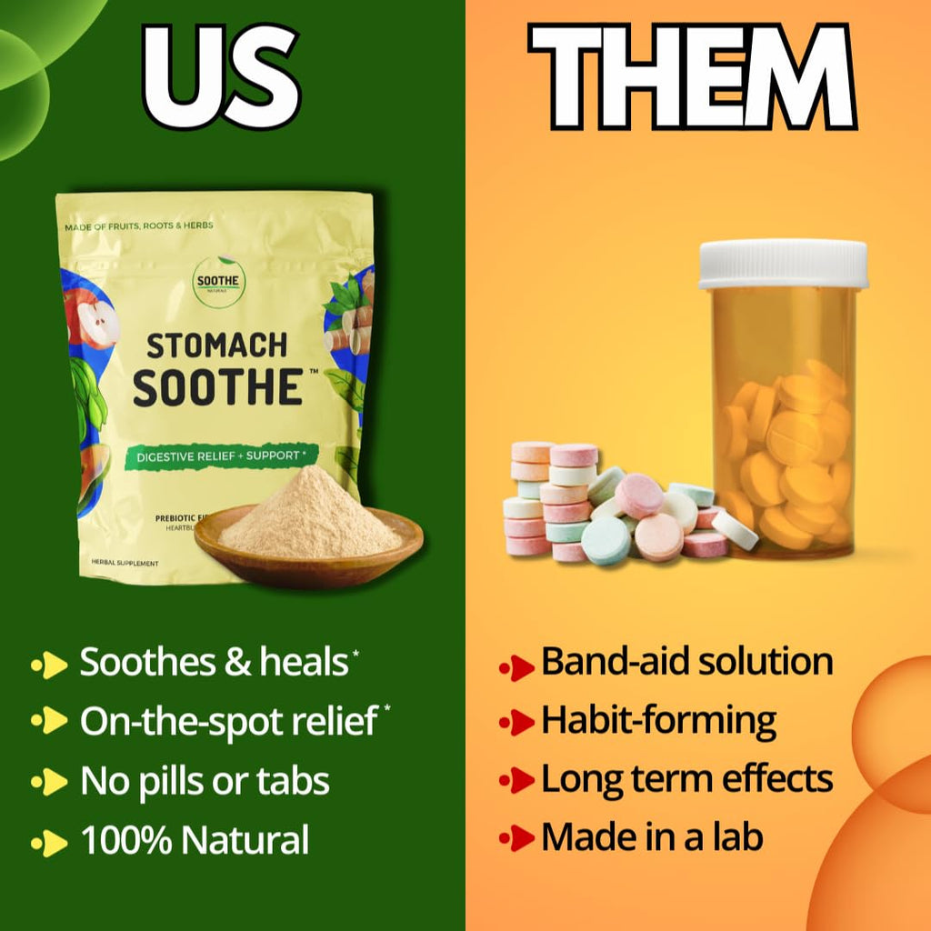 Stomach Soothe Soothe Naturals Acid Reflux Powder - L Glutamine for Gut Health, Acid Reflux Medicine, Leaky Gut Repair, Gut Lining Repair, Gut Health (30 Servings)