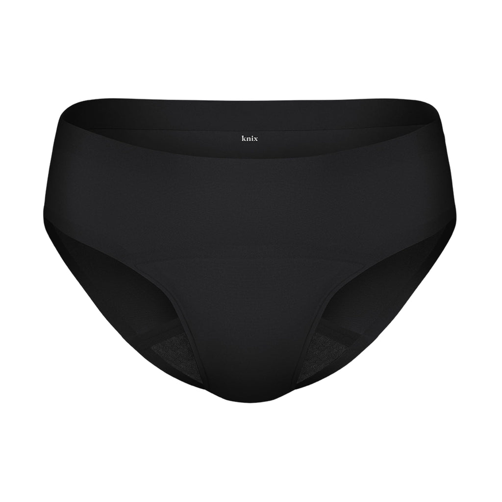 KNIX Super Leakproof Bikini - Period Underwear for Women - Machine Washable, Reusable - Black, Medium (1 Pack)
