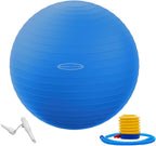 Fitvids Anti-Burst Slip Resistant Exercise Ball - 2,000-Pound Capacity, Blue, 26-inch