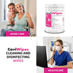 Metrex CaviWipes - 6" x 6 3/4" Large (160) Surface Cleaning Wipe, fragrance-free, White