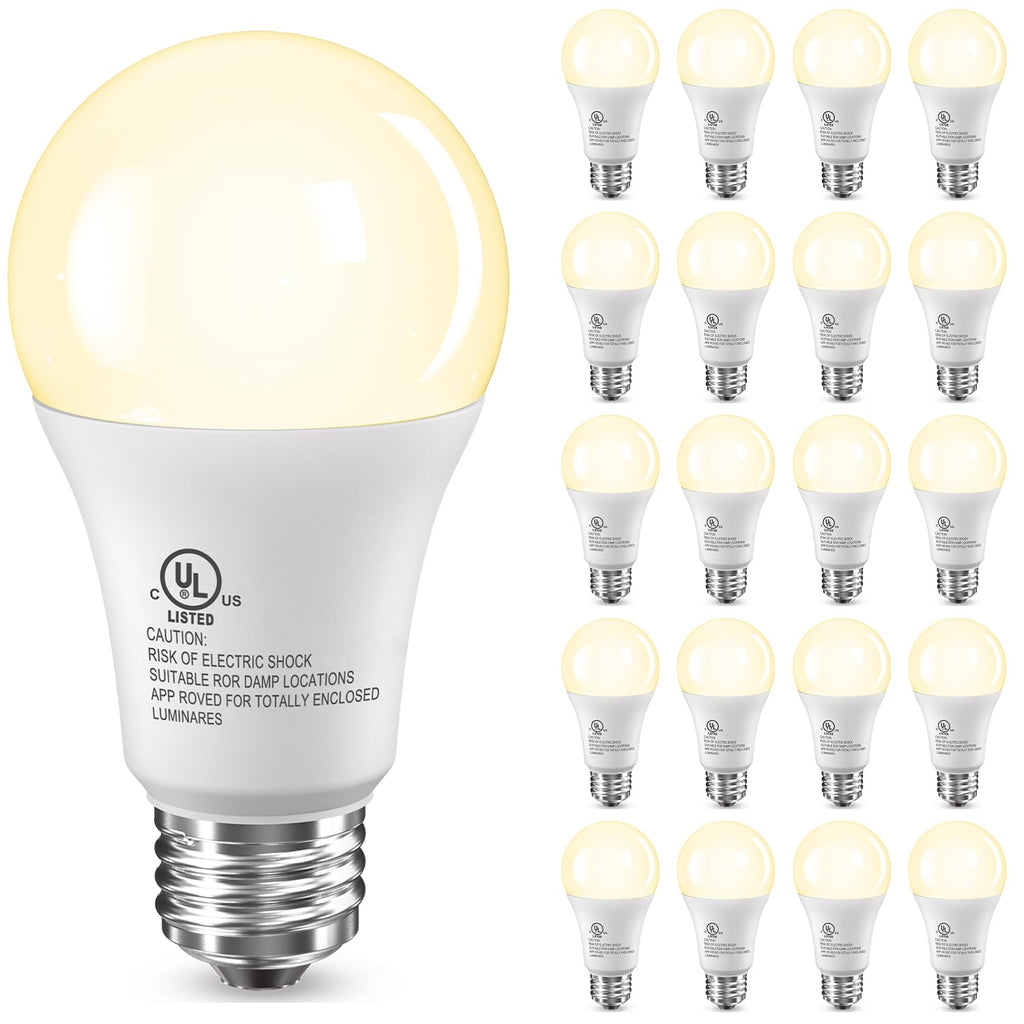 TJOY 20 Pack LED Light Bulbs, 100 Watt Equivalent A19 LED Bulbs, Soft Warm White 2700K, Energy Saving Light Bulb with E26 Standard Base, 1500 Lumens Non Dimmable Lamp Bulb for Home Bedroom Kitchen