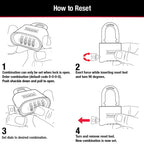 Master Lock Black Combination Padlock, Set Your Own Combo Lock, Weather Resistant Indoor and Outdoor Padlock with Code for Gym Locker, Gate, Shed, 178D