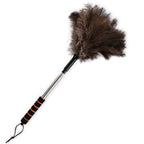 Extendable Ostrich Feather Duster 26-55 Inch, Natural Cleaning Duster with Sponge Grip and Stainless Steel Extension Pole Reusable for High Ceilings, Fans, Blinds, Furniture, Interior & Roof Dusting.
