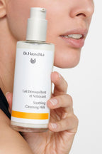Dr. Hauschka Soothing Cleansing Milk, Sensitive Skin pH Balanced Facial Cleanser & Make Up Remover for all skin types, Certified Natural, 4.9 Fl Oz