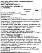 NOW Foods Supplements, Rutin (Sophora Japonica) 450 mg, Free Radical Scavenger*, Cell Defense*, 100 Veg Capsules, (Pack of 2)