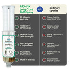 Brampton PRO-FIX Long Cure Golf Epoxy, 20-Min Full-Set Work Life, Extra Strength, Impact Resistant, 2-Part Epoxy Glue Kit for Golf Clubs, Shafts, Heads, Drivers, Putters, 1:1 Mix