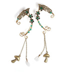 OwMell Fairy Elf Ear Cuffs, Handcraft Ear Clips Wrap Earrings, Non-Pierced