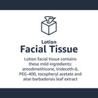 Amazon Basics Facial Tissues with Lotion, 2-Ply, 1350 Count (18 Packs of 75), Cube Box, (Packaging May Vary)