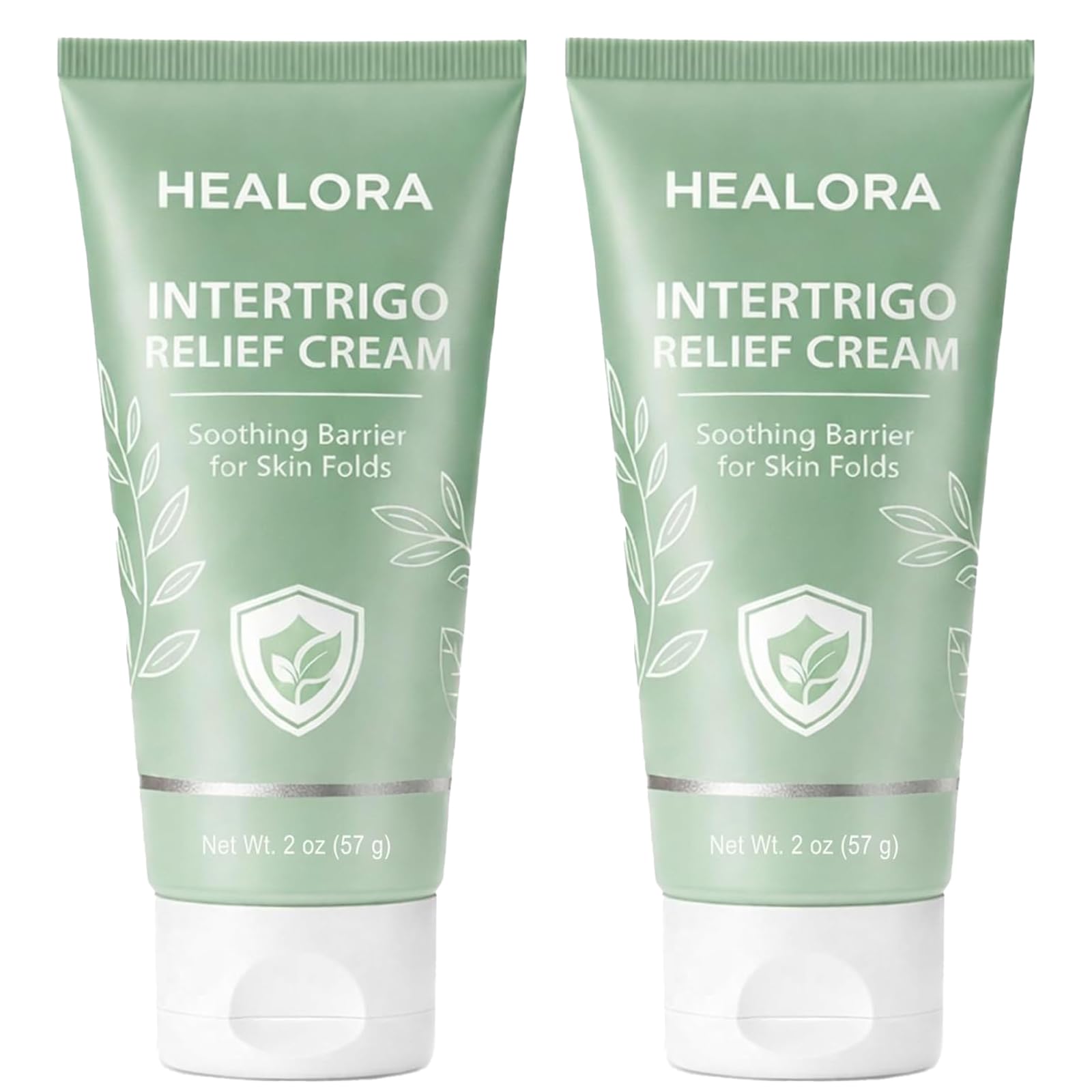 Hlonns Healora Intertrigo Cream, Skin Fold Care & Chafing Support Cream, With Zinc Oxide Undecylenic Acid, Witch Hazel Extract, Tea Tree Oil, Supports Skin Comfort, for Friction-Prone Areas, 2 oz (2)