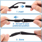HASTHIP® Adjustable Glasses Straps 3pcs Anti-Slip Eyewear Strap for Adult and Kids, Glasses Retainer Strap