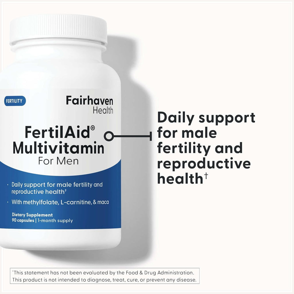 Fairhaven Health FertilAid for Men and Countboost Combo | Prenatal Male Fertility Supplement | Count and Motility Support Pre Conception for Him | Fertility Support Includes L-carnitine, Zinc, Folate