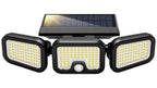 VIVOHOME Solar Flood Lights Outdoor, 256 LED 2500LM Motion Sensor Lights, 3 Adjustable Heads Security Lights, IP65 Waterproof, 270° Wide Lighting Angle Solar Powered Lights for Porch, Yard