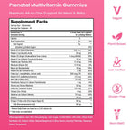 Prenatal Vitamin Gummies with DHA | Vegan Prenatal Vitamins for Women with Omega 3, Methylfolate, Choline & D3, Pregnancy Vitamins for Fetal Development | Gummy Multivitamin Supplement, 120 Count