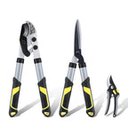 Colwelt Garden Shears Set 3Pc, 17’’ Hedge Shears Loppers for Gardening Tool