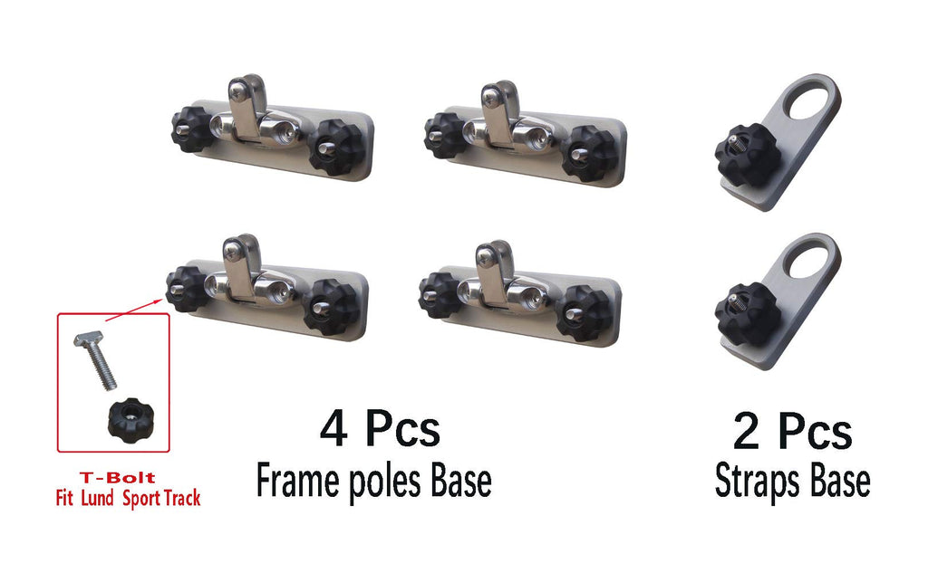 Brocraft Lund Boat Sport Tracker Bimini Top Mount/Canopy Mounts/Lund Boat Accessories