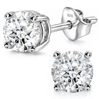 Shop LC 0.5 Carat Lab Grown Diamond Stud Earrings Silver Platinum Plated