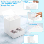 Beautyflier Disposable Daily Contact Lens Dispenser, Desktop and Wall Mounted 2 IN 1- Universal for All Brands, Dispenser, Organizer, & Storage for Contact Lenses, Cosmetic Contact lenses, Case Only