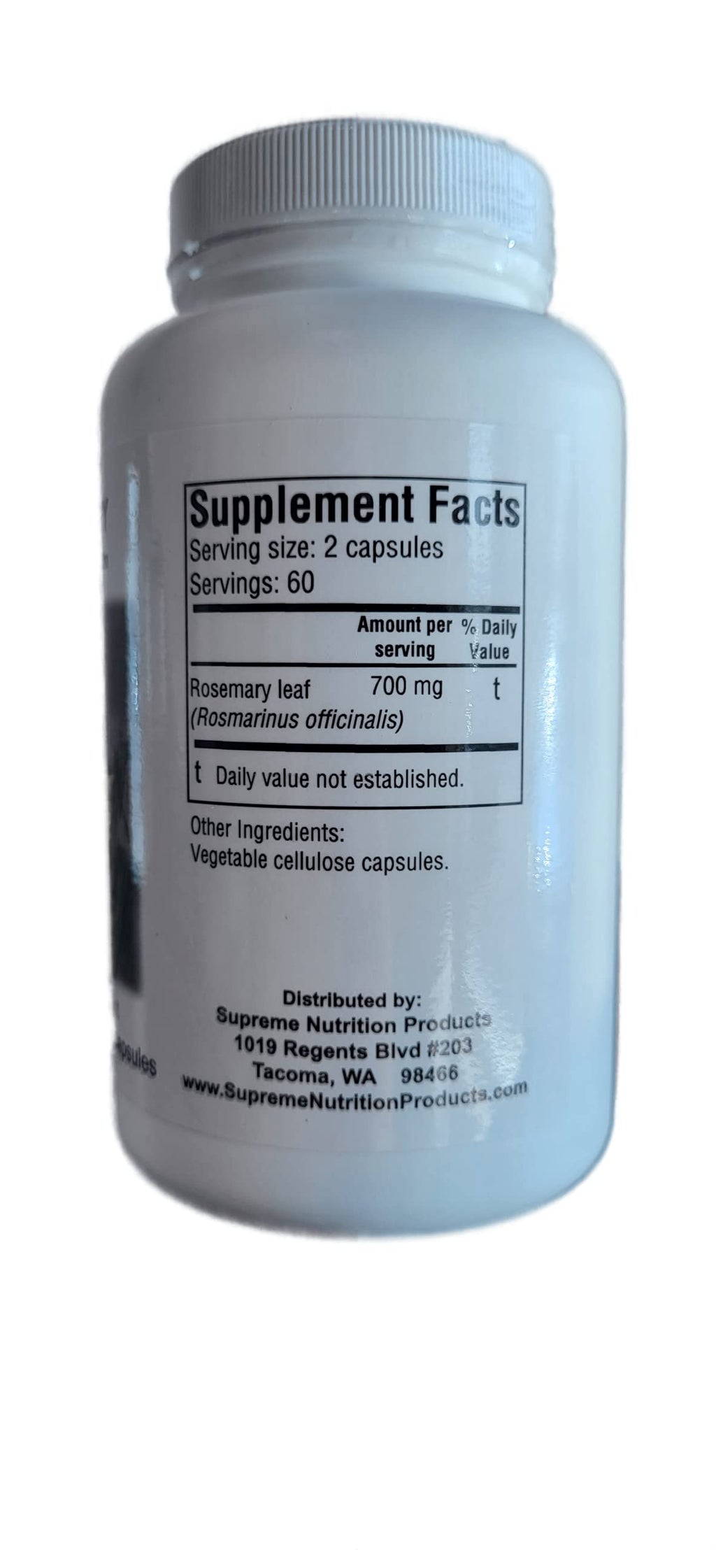 Supreme Nutrition Rosemary Supreme, 120 Pure Rosemary Vegetarian Capsules