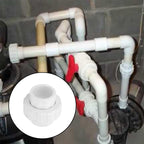 2Pcs 1-1/2" PVC Union Coupling Pipe Fitting (Socket x Socket) 1.5Inch PVC Slip Union PVC Adapter Coupling Schedule 40, EPDM O-Ring, White