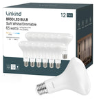 Linkind BR30 LED Flood Light Bulbs Indoor, 65W Equivalent Dimmable LED Recessed Bulbs, 10W 850 Lumens, 2700K Soft White E26, UL FCC Certified, Recessed Can Light Bulb for Bedroom Bathroom, 12 Packs