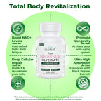 IKOTIET Magnesium Glycinate with Low Dose Zinc, Chelated Gentle Absorption VeganCapsules, 180 Count 90-Day Supply. Gluten, Dairy & Shellfish Free easy-swallow pills for men & women, Third-Party Tested