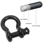 Robbor Shackles 3/4"(2 Pack) D-Ring Shackle Rugged 28.5 Ton (57,000 Lbs) Maximum Break Strength Heavy Duty Tow Shackles Perfect Shackle work with Tow Strap, Winch, Off-Road Jeep Truck Vehicle Recovery