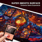 MTG Playmat, TCG Card Game Playmat, Stitched Edge, Non-Slip Rubber Bottom - 24 x 14 inch - Mountain