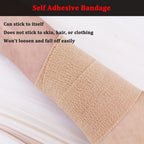24 Pack Brown Breathable Self Adhesive Bandage Wrap 2 Inch, Multi-Purpose Non-Woven Cohesive Wrap - Vet Wrap | Athletic Tape | Medical Tape, Ankle Sprains, Swelling, Pets.