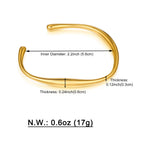 WOWORAMA Dainty Gold Cuff Bracelet for Women, Gold-Plated