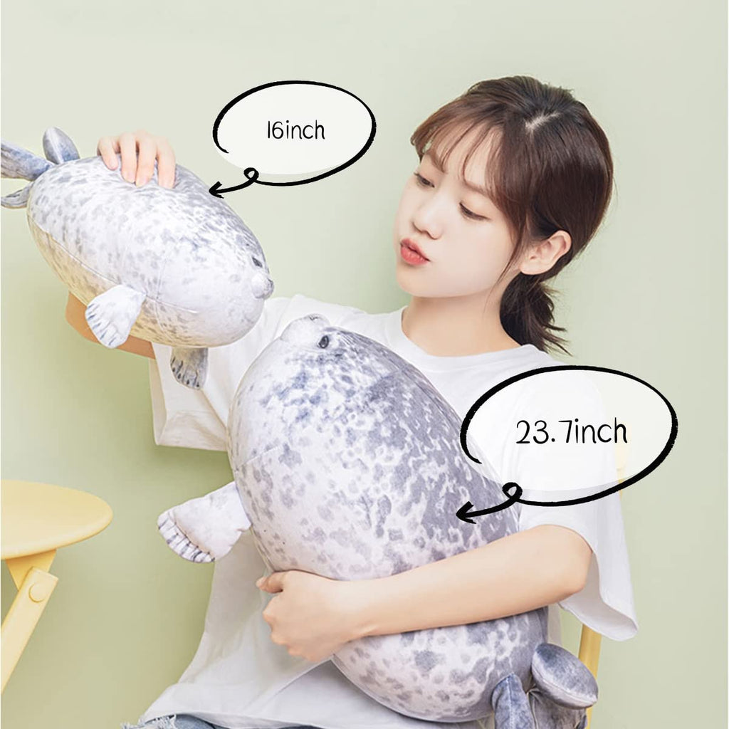 23.7 inch Large Seal Plush Pillow, Soft Stuffed Animal Toy,Chubby Blob Seal