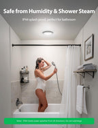 Bojim 4 Pack Rechargeable Motion Sensor Ceiling Light with Remote Wireless Magnetic LED Lights, Battery Operated Stick On Ceiling Shower Lights Renter Friendly for Closet Bedroom Hallway