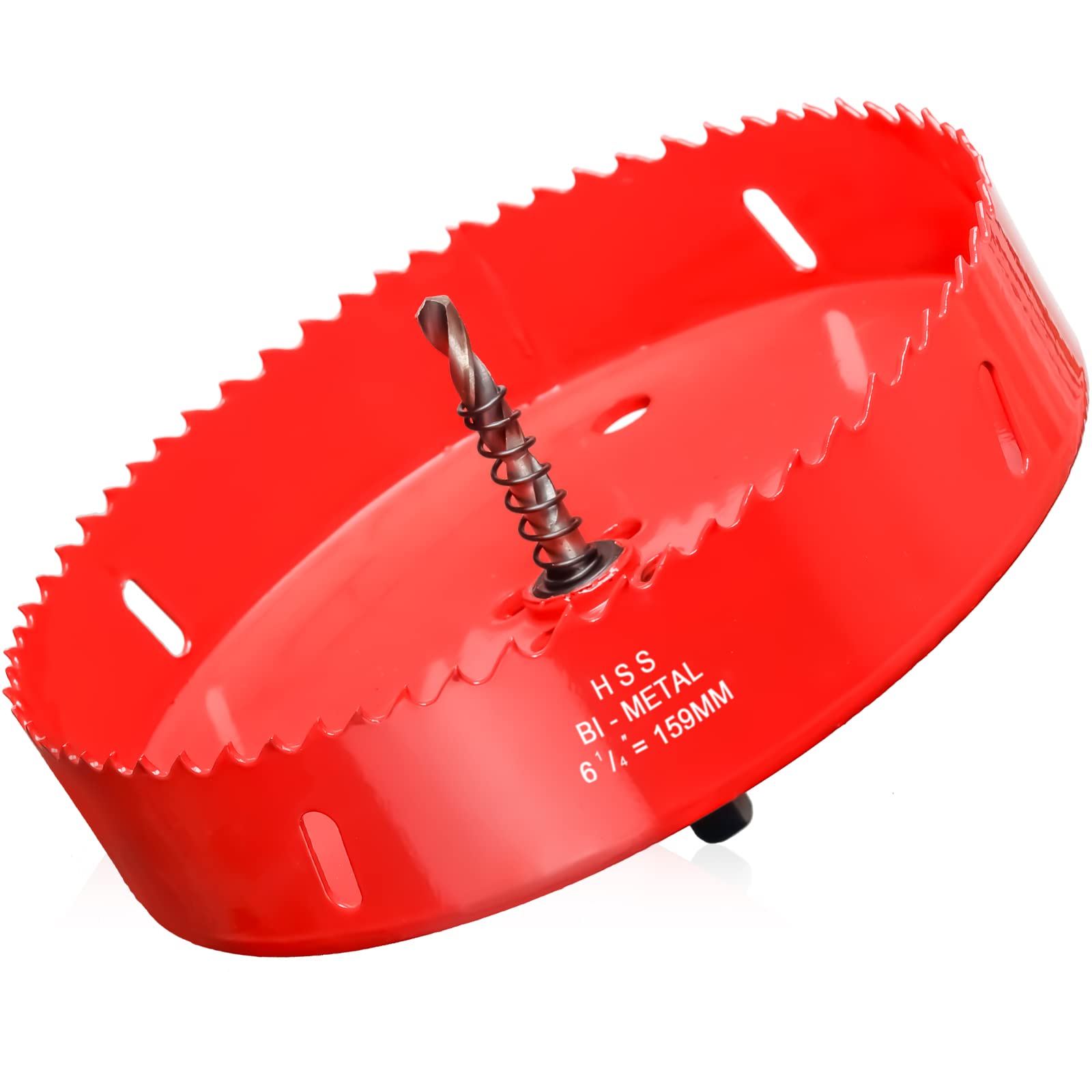 Hole Saw 6 5/16” (160mm) for Wood, HSS Bi-Metal Hole Cutter with Pilot Drill Bit for Plywood, Cornhole, Ceiling and Drywall